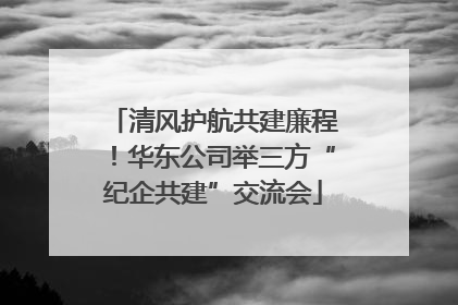清风护航共建廉程！华东公司举三方“纪企共建”交流会